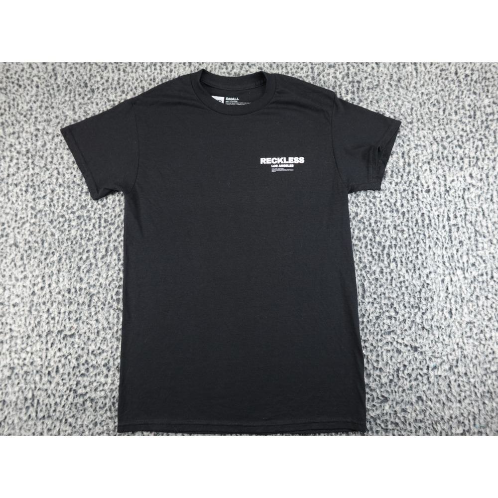 Young & Reckless Los Angeles Graphic T-Shirt Mens Small Black Short Sleeve Tee